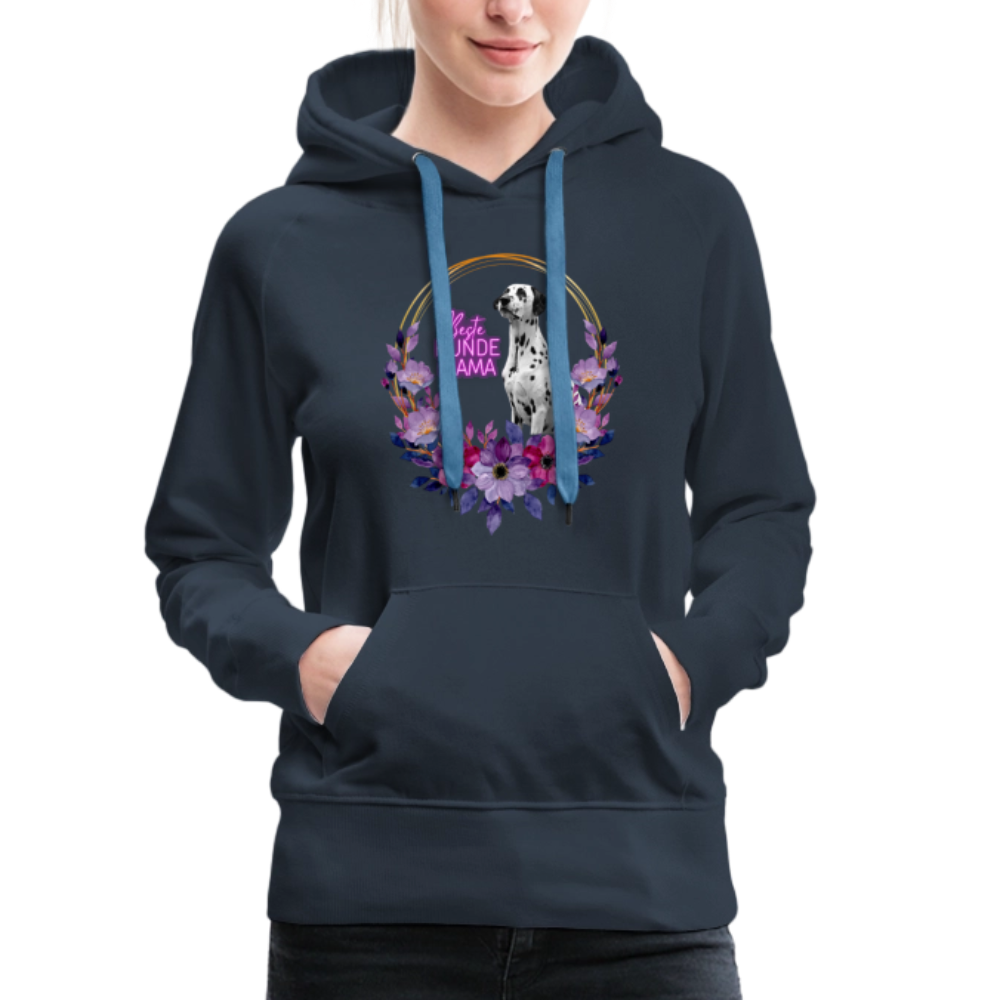 LiNBW. Frauen Hoodie Beste Hundemama - Navy
