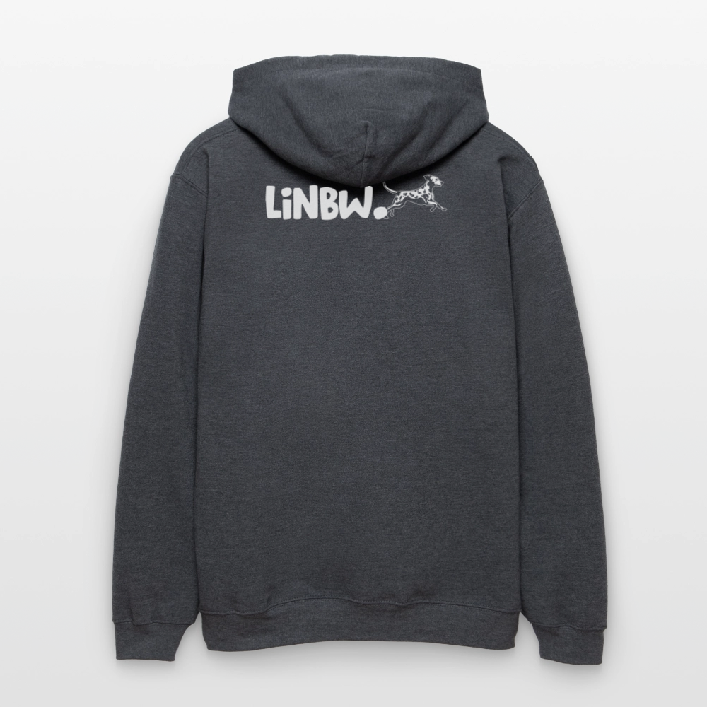 LiNBW. Männer & Frauen Hoodie Life is not just black and white - Dunkelgrau meliert