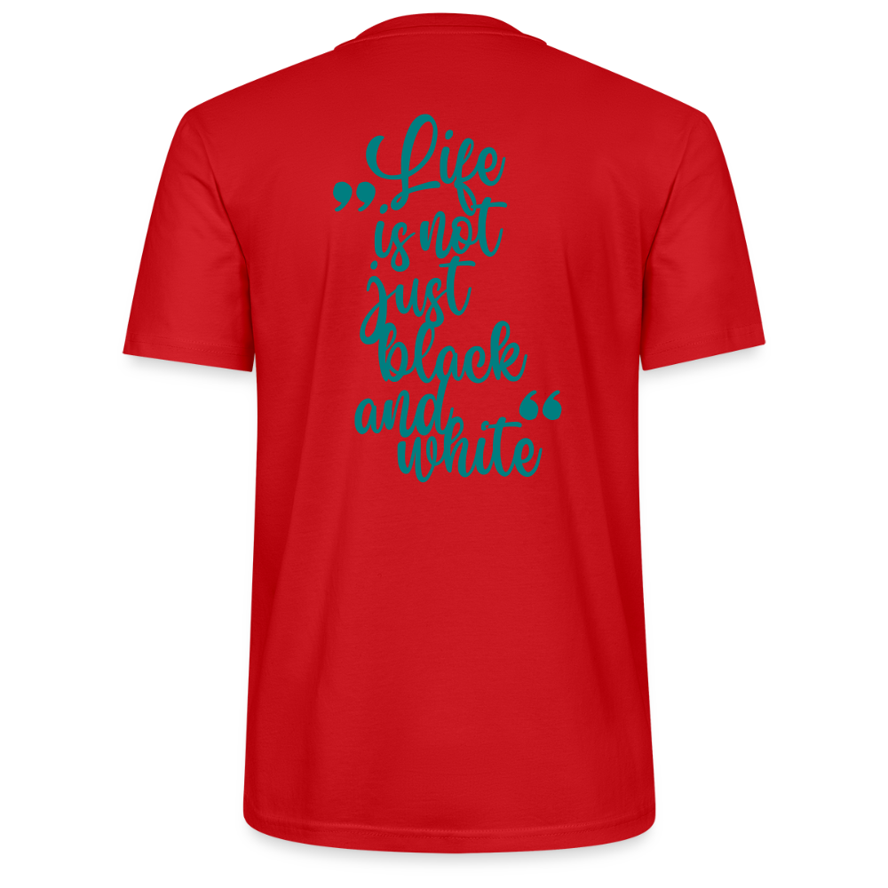 LiNBW. Männer T-Shirt Life is not just black and white - Rot