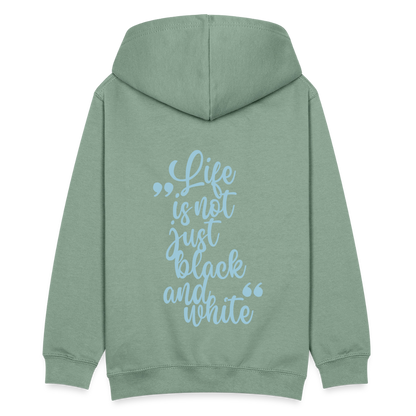 LiNBW. Kinder Hoodie Life is not just black and white - Graugrün