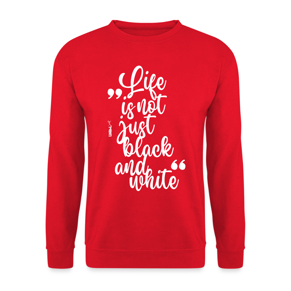 LiNBW. Männer Pullover Life is not just black and white - Rot