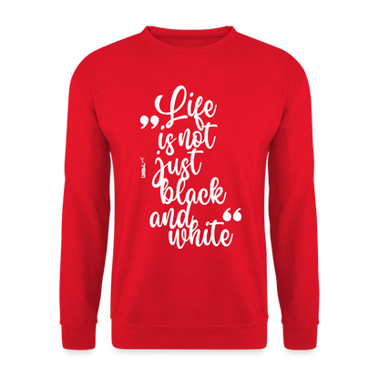 LiNBW. Männer Pullover Life is not just black and white - Rot