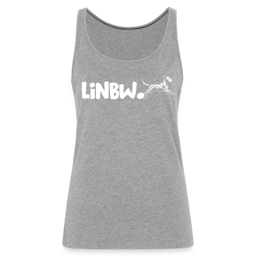 LiNBW. Frauen Tank-Top Life is not just black and white - Grau meliert