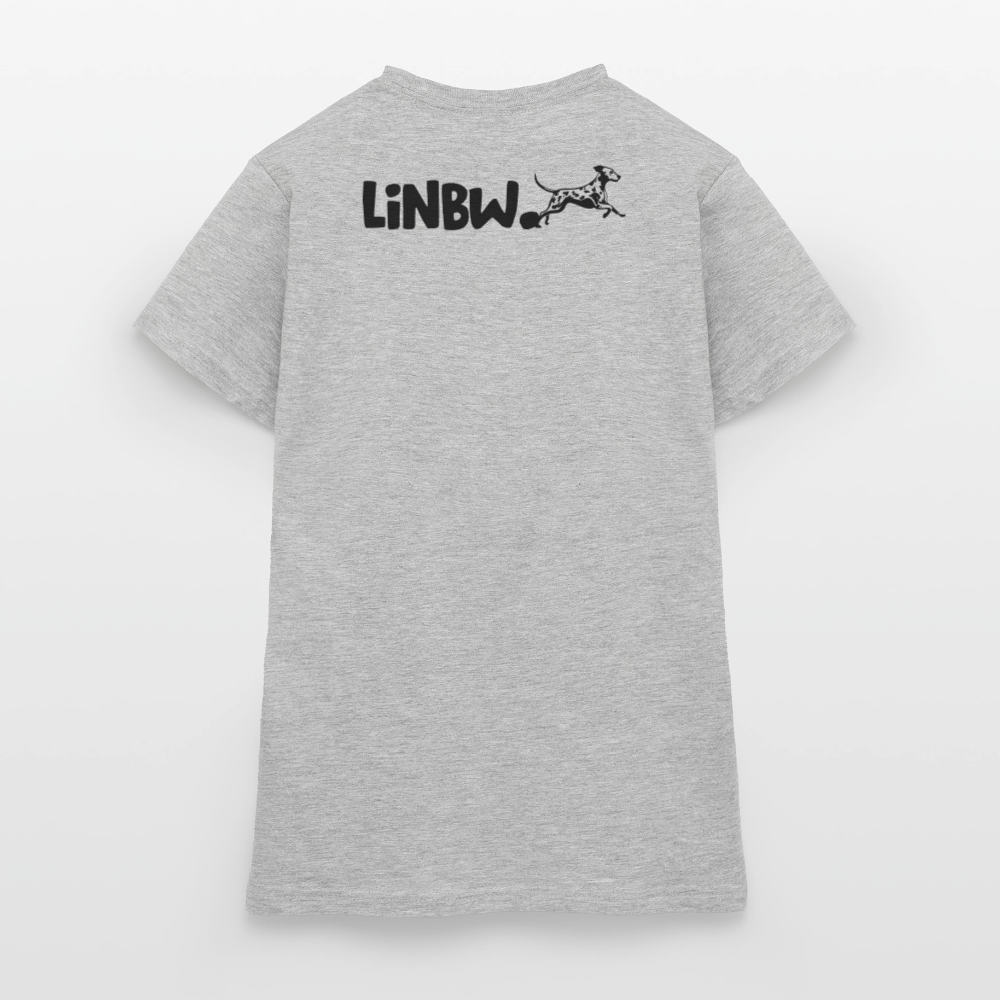 LiNBW. Frauen T-Shirt Life is not just black and white - Grau meliert