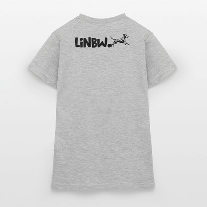 LiNBW. Frauen T-Shirt Life is not just black and white - Grau meliert
