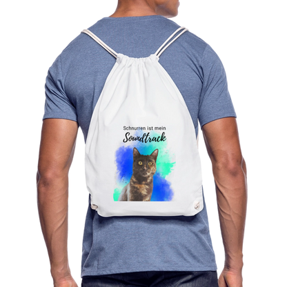 LiNBW. Turnbeutel Schnurren ist mein Soundtrack - Weiß