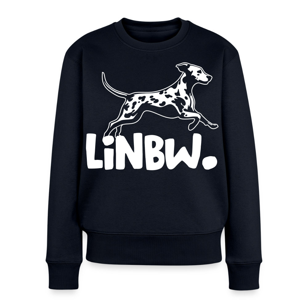 Damen Pullover „LINBW Logo“ – Dalmatiner Design – weißer Print 🐾🤍 - Navy