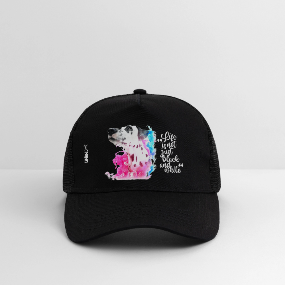 LiNBW. Cap Dalmatiner Life is not just black and white - Schwarz/Schwarz