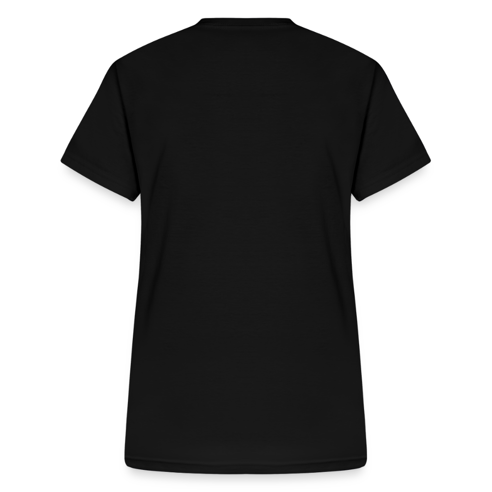 LiNBW. Frauen T-Shirt V-Ausschnitt Schnurren ist mein Soundtrack - Schwarz