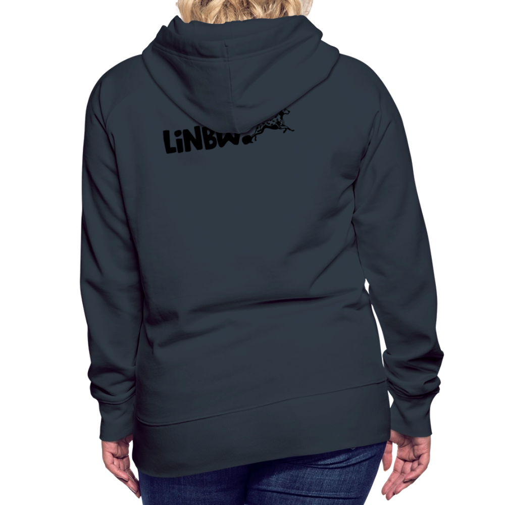LiNBW. Frauen Hoodie Life is not just black and white - Navy