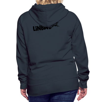 LiNBW. Frauen Hoodie Life is not just black and white - Navy
