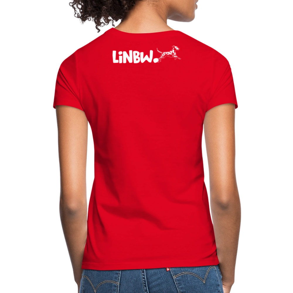 LiNBW. Frauen T-Shirt Life is not just black and white - Rot