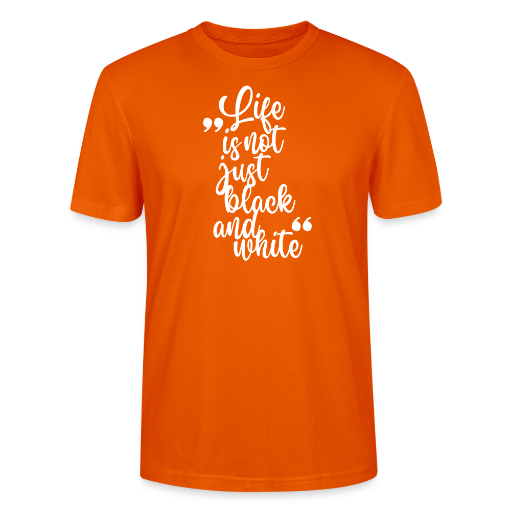 LiNBW. Männer T-Shirt Life is not just black and white - Tieforange