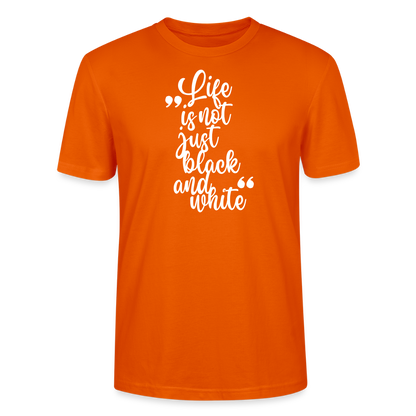 LiNBW. Männer T-Shirt Life is not just black and white - Tieforange