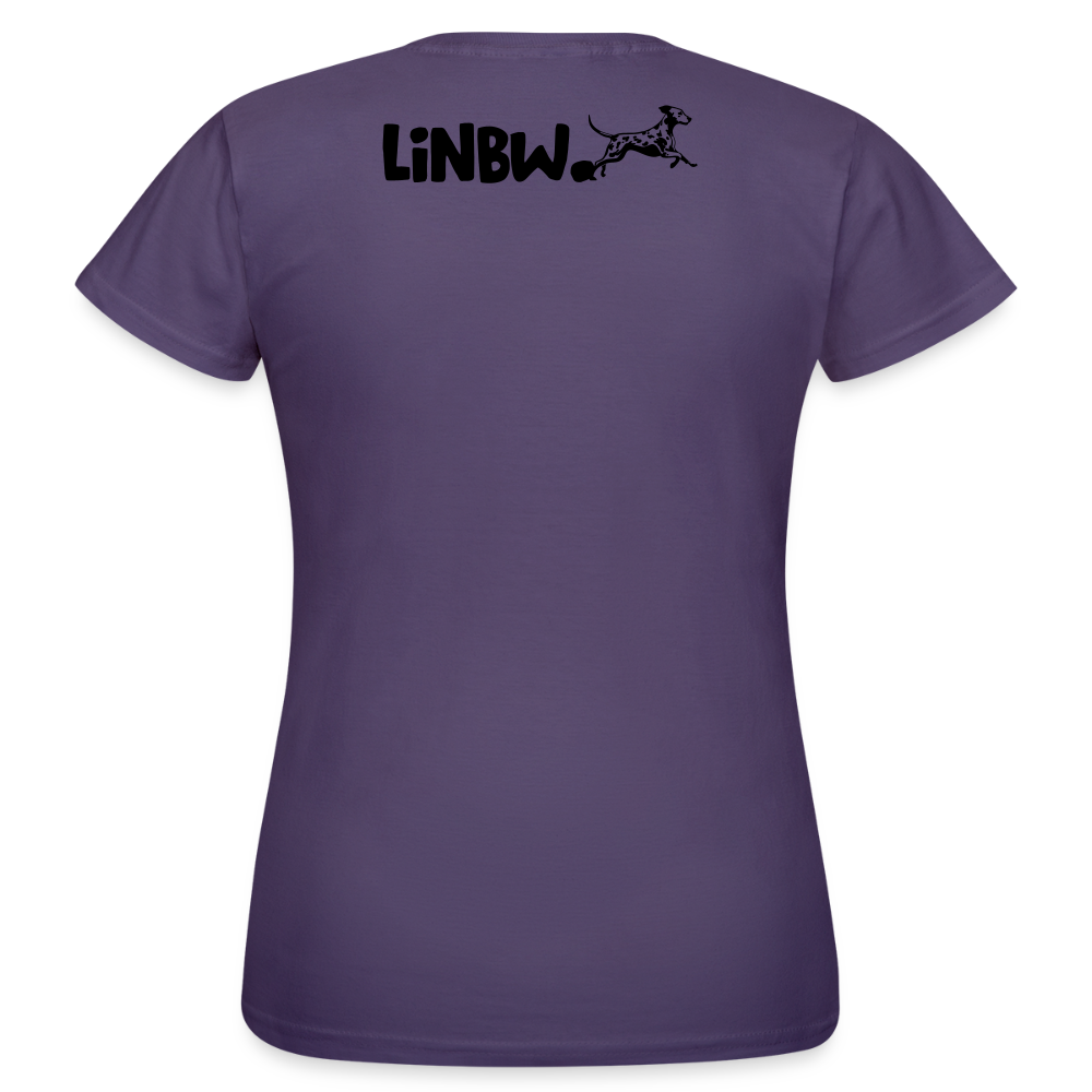 LiNBW. Frauen T-Shirt Life is not just black and white - Dunkellila