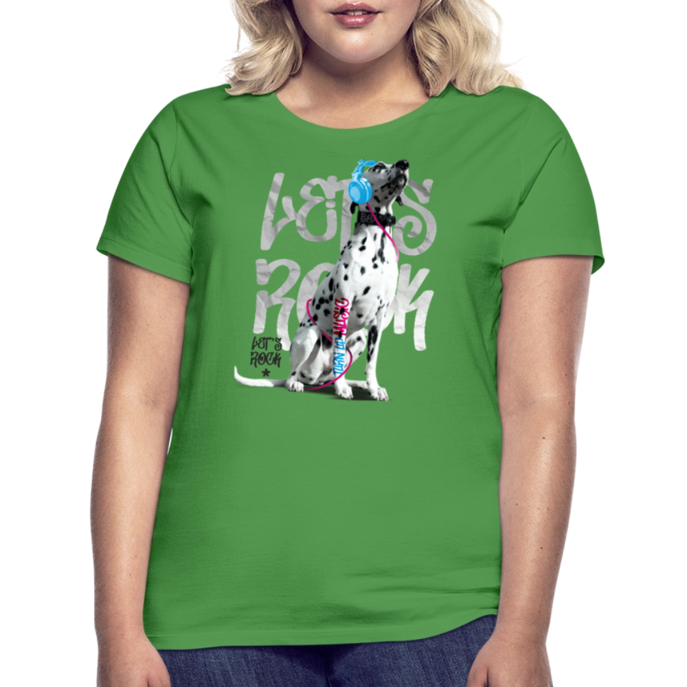 LiNBW. Frauen T-Shirt Dalmatiner Let's Rock - Kelly Green
