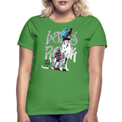 LiNBW. Frauen T-Shirt Dalmatiner Let's Rock - Kelly Green