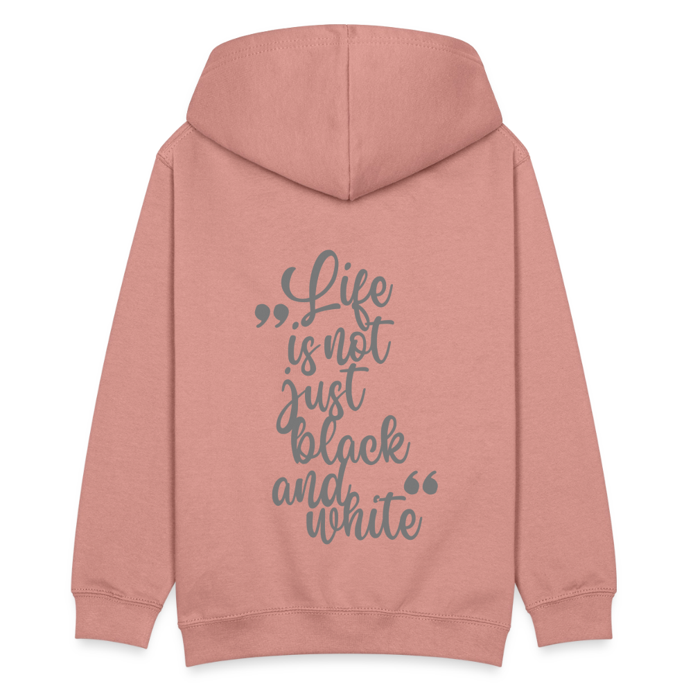 LiNBW. Kinder Hoodie Life is not just black and white - Altrosa