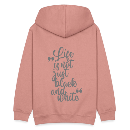 LiNBW. Kinder Hoodie Life is not just black and white - Altrosa