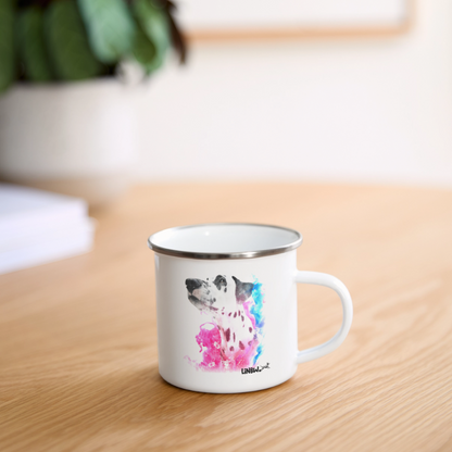 LiNBW. Emaille-Tasse Dalmatiner Life is not just black and white - Weiß