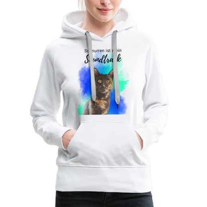 LiNBW.  Frauen Hoodie Schnurren ist mein Soundtrack - Weiß