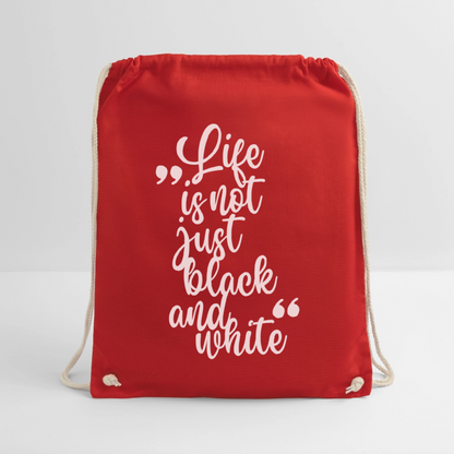 LiNBW. Turnbeutel Life is not just black and white - Rot