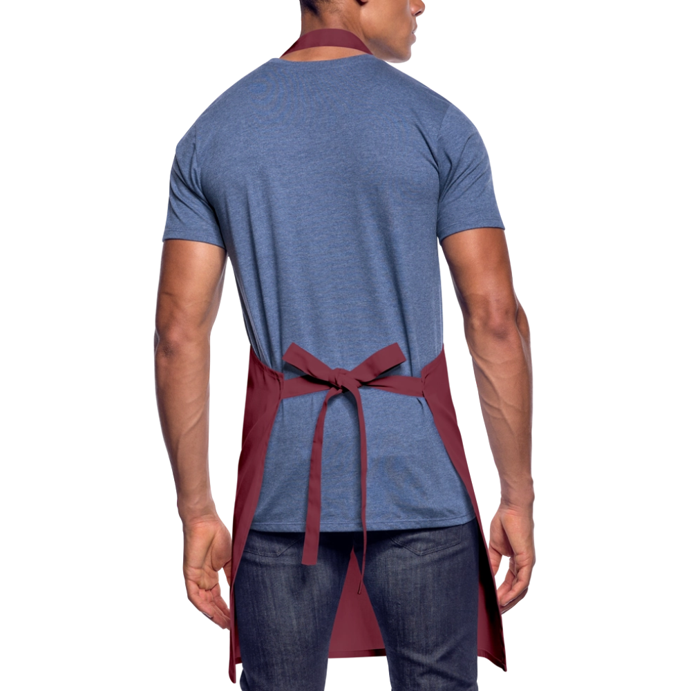 Kochschürze mit Spruch „Life is not just black and white“ – Statement für Küche & Grill - Bordeaux