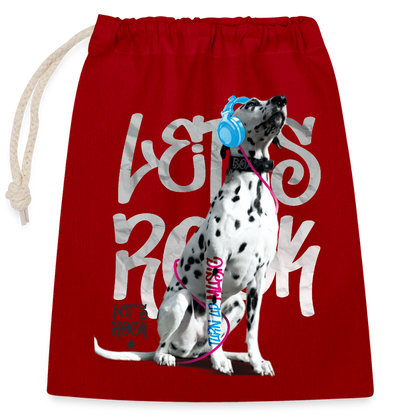 LiNBW. Baumwollbeutel Dalmatiner Let´s Rock - Rot