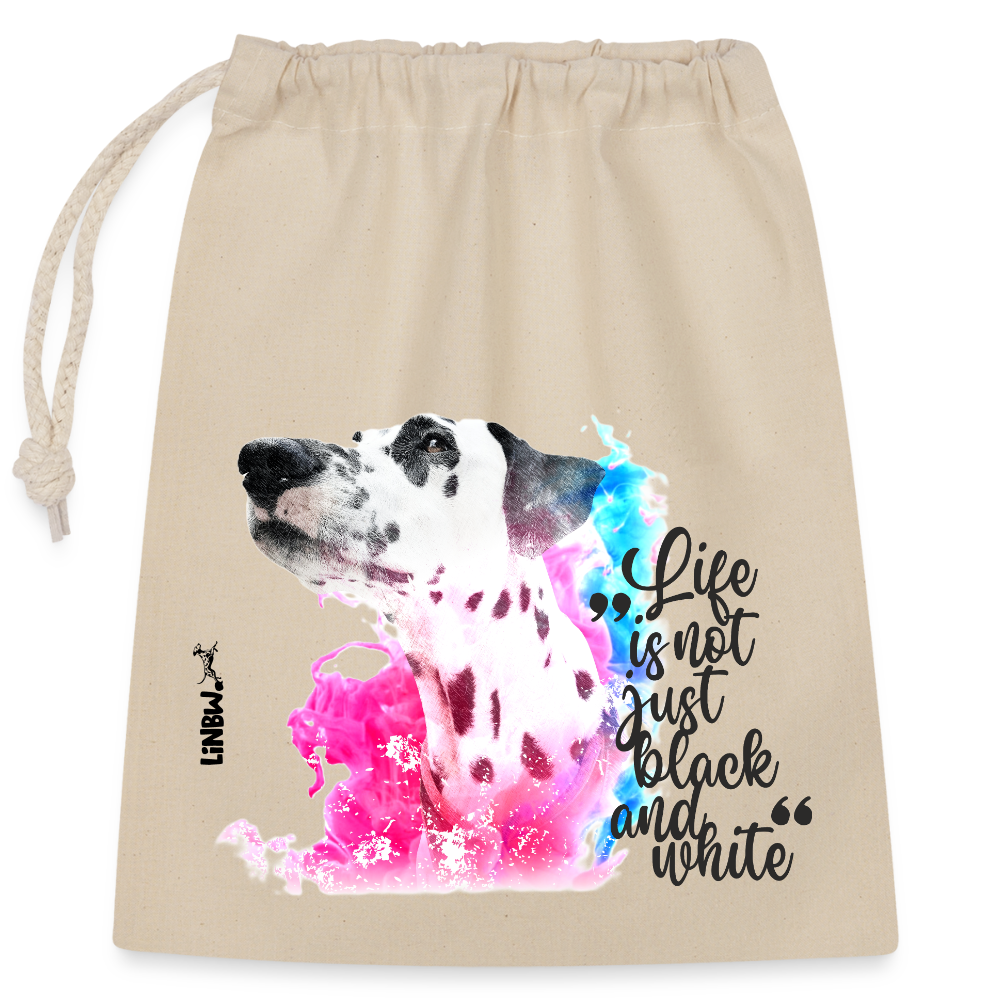 LiNBW. Baumwollbeutel Dalmatiner Life is not just black and white - Natur