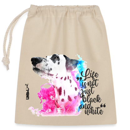 LiNBW. Baumwollbeutel Dalmatiner Life is not just black and white - Natur