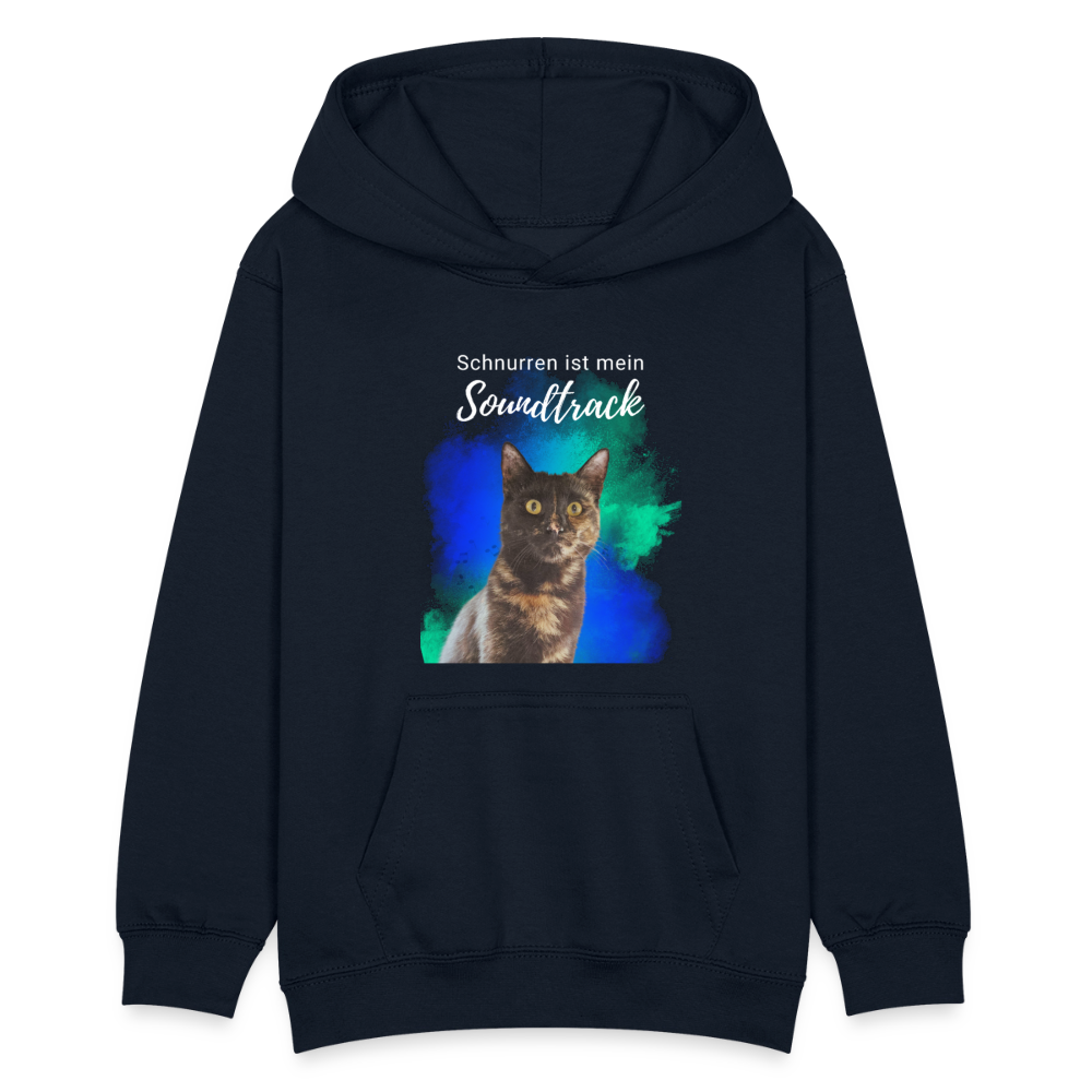 LiNBW. Teenager Hoodie Schnurren ist mein Soundtrack - Navy