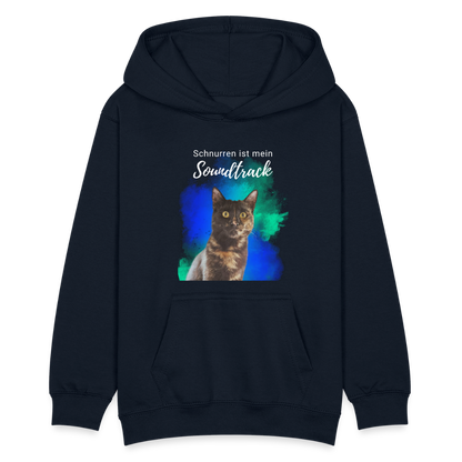 LiNBW. Teenager Hoodie Schnurren ist mein Soundtrack - Navy
