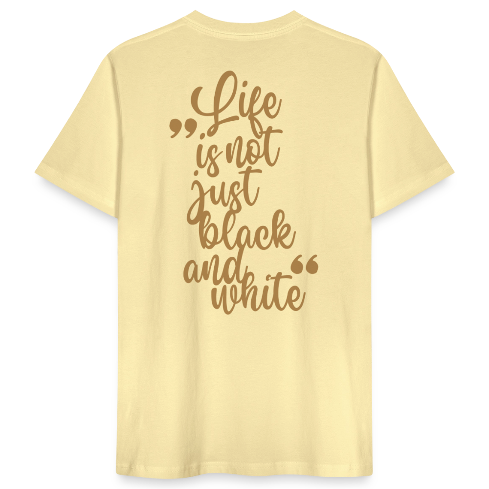 LiNBW. Männer T-Shirt Life is not just black and white - Creme