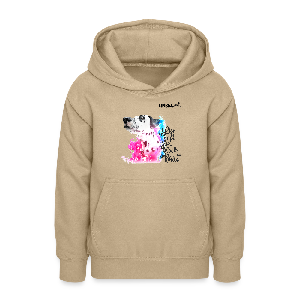 LiNBW. Teenager Hoodie Dalmatiner Life is not just black and white - Sand