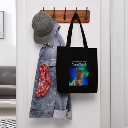 LiNBW. Stoffbeutel Schnurren ist mein Soundtrack - Schwarz