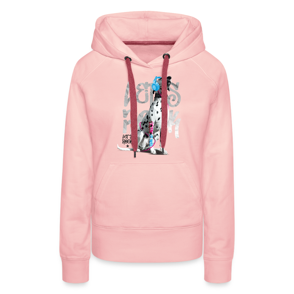LiNBW. Frauen Hoodie Dalmatiner Let's Rock - Kristallrosa