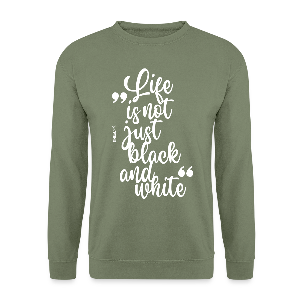 LiNBW. Männer Pullover Life is not just black and white - Armeegrün
