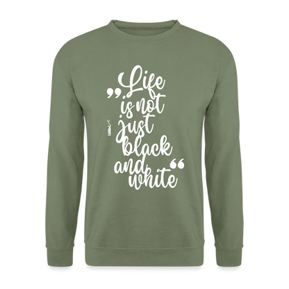 LiNBW. Männer Pullover Life is not just black and white - Armeegrün