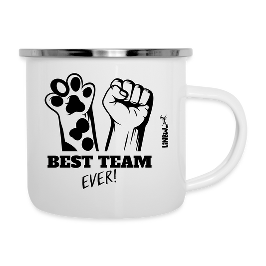 LiNBW. Emaille-Tasse Best Team Ever - Weiß
