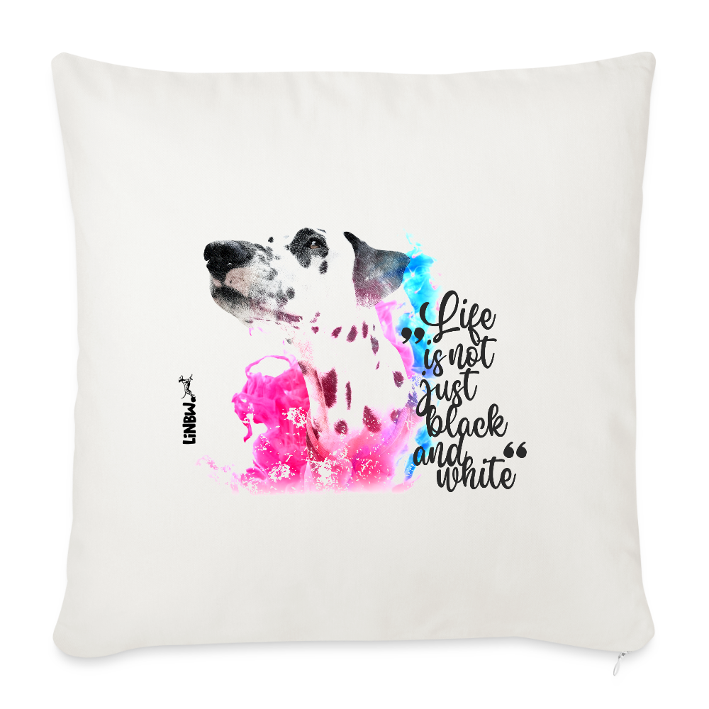 LiNBW. Kissen mit Füllung 45 x 45 cm Dalmatiner Life is not just black and white - Naturweiß 