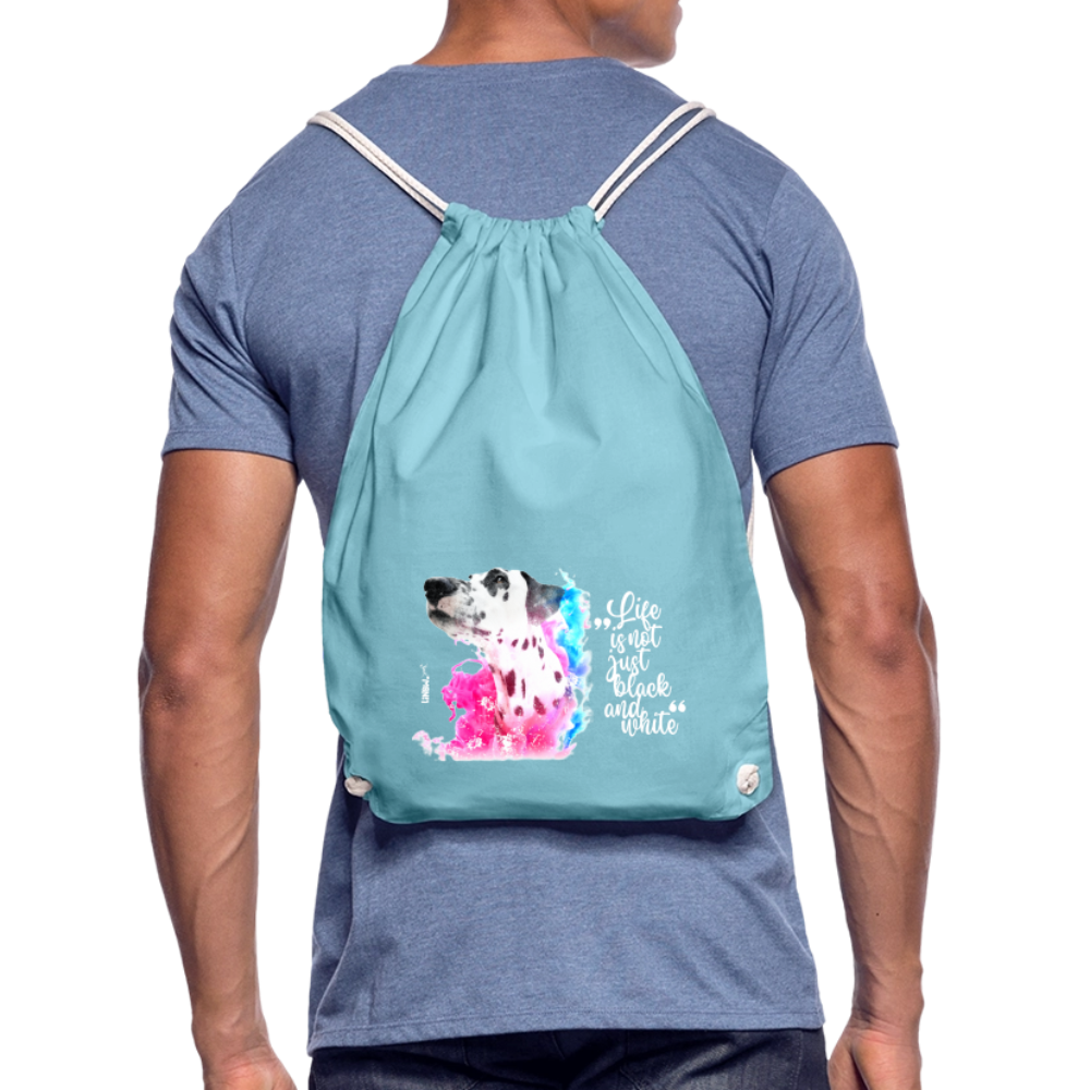 LiNBW. Turnbeutel Dalmatiner Life is not just black and white - Aqua