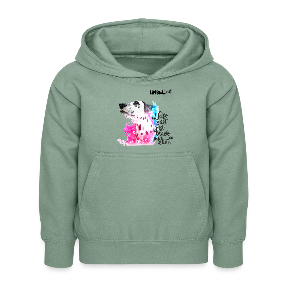 LiNBW. Kinder Hoodie Dalmatiner Life is not just black and white - Graugrün