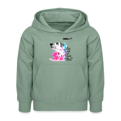 LiNBW. Kinder Hoodie Dalmatiner Life is not just black and white - Graugrün