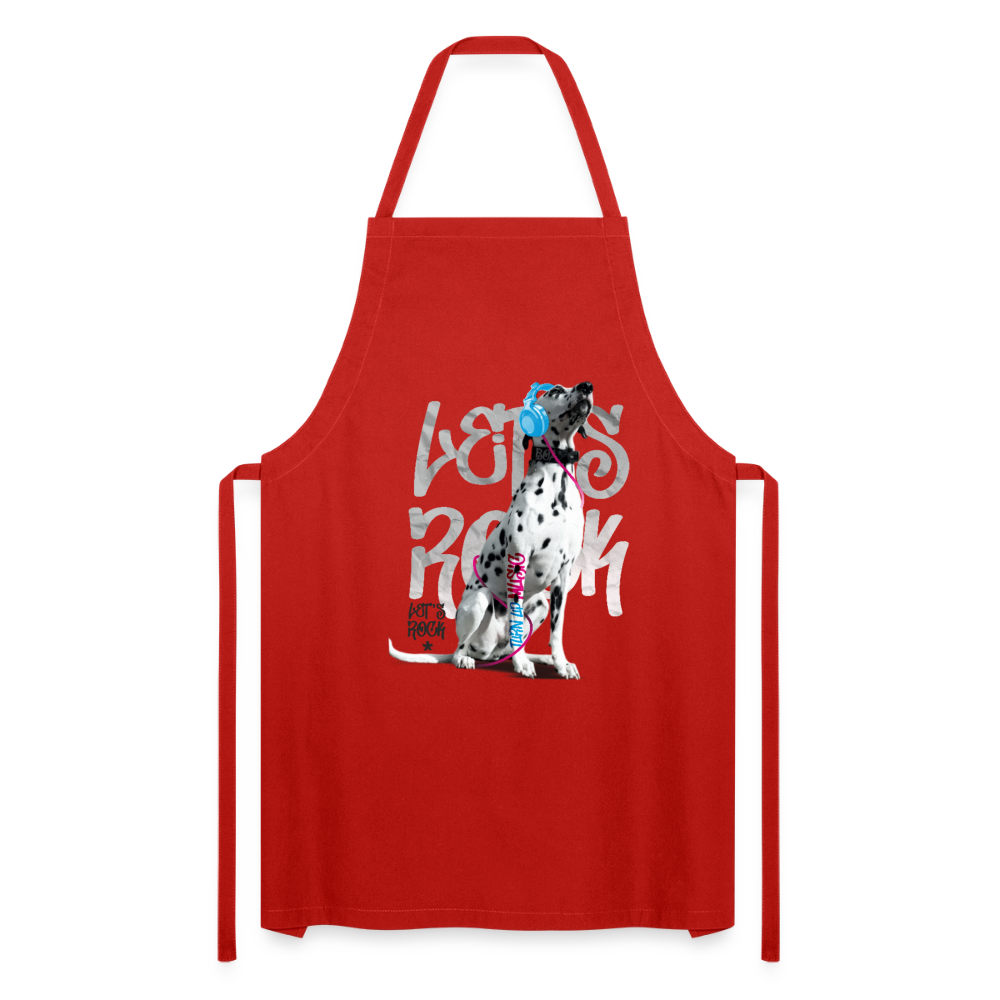 Kochschürze „Let’s Rock“ – Für Dalmatiner-Fans mit Rhythmus im Blut - Rot