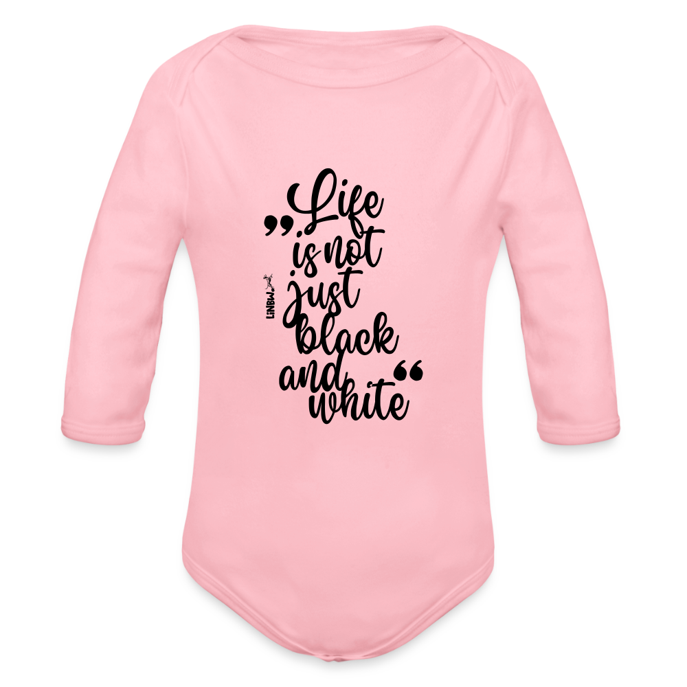 Baby-Body „Life is not just black and white“ – Statement mit Haltung - Hellrosa