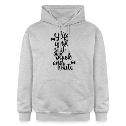 LiNBW. Männer & Frauen Hoodie Life is not just black and white - Hellgrau meliert