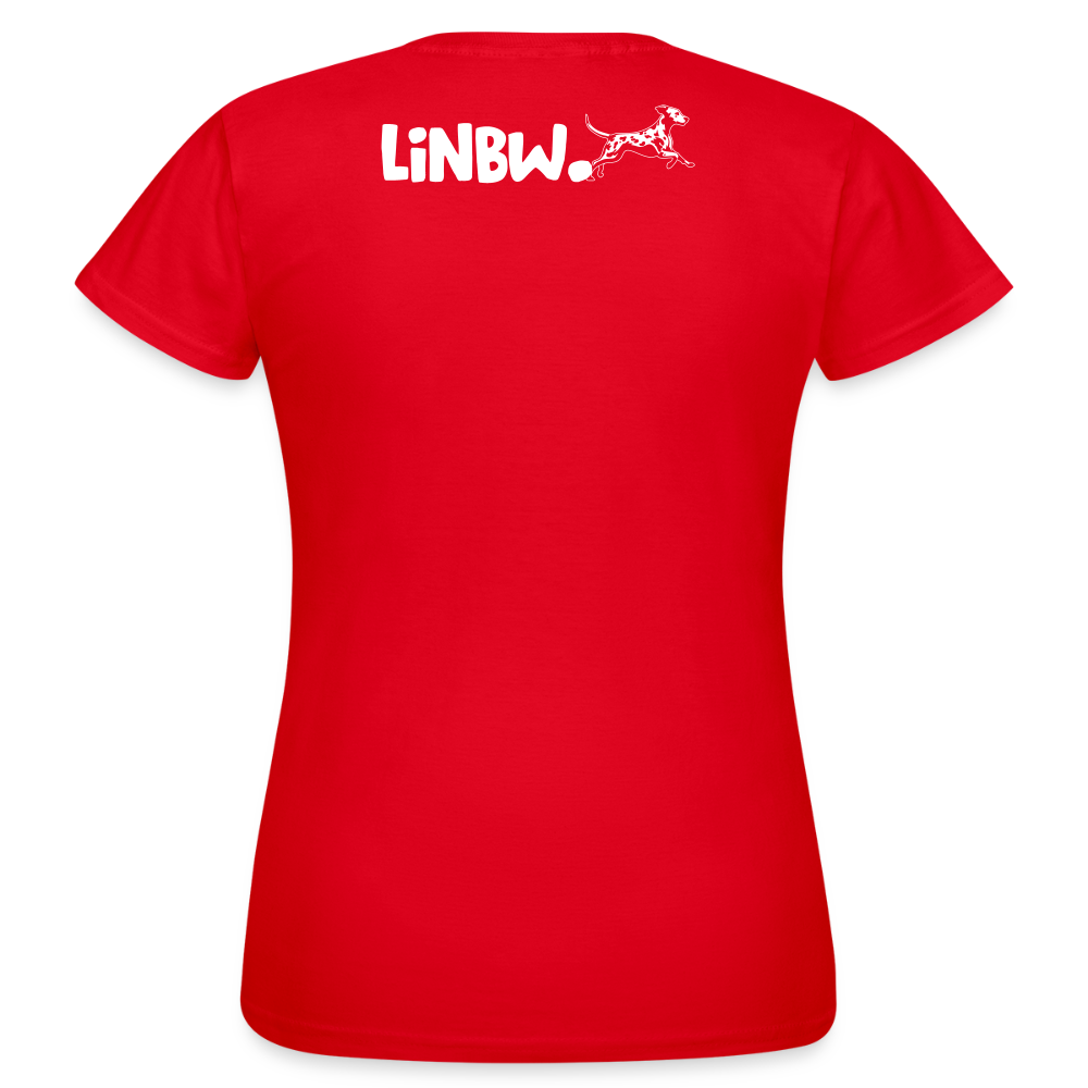 LiNBW. Frauen T-Shirt Life is not just black and white - Rot