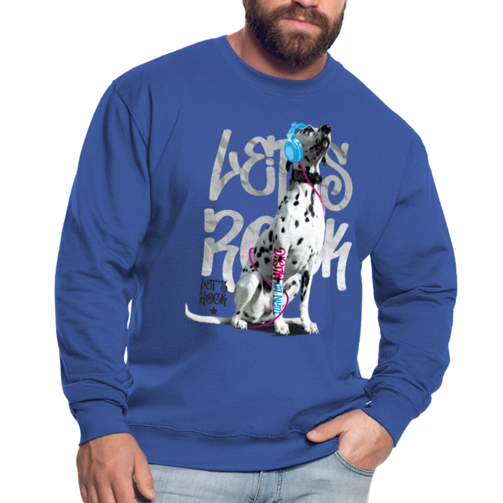 LiNBW. Männer Pullover Dalmatiner Let's Rock - Royalblau