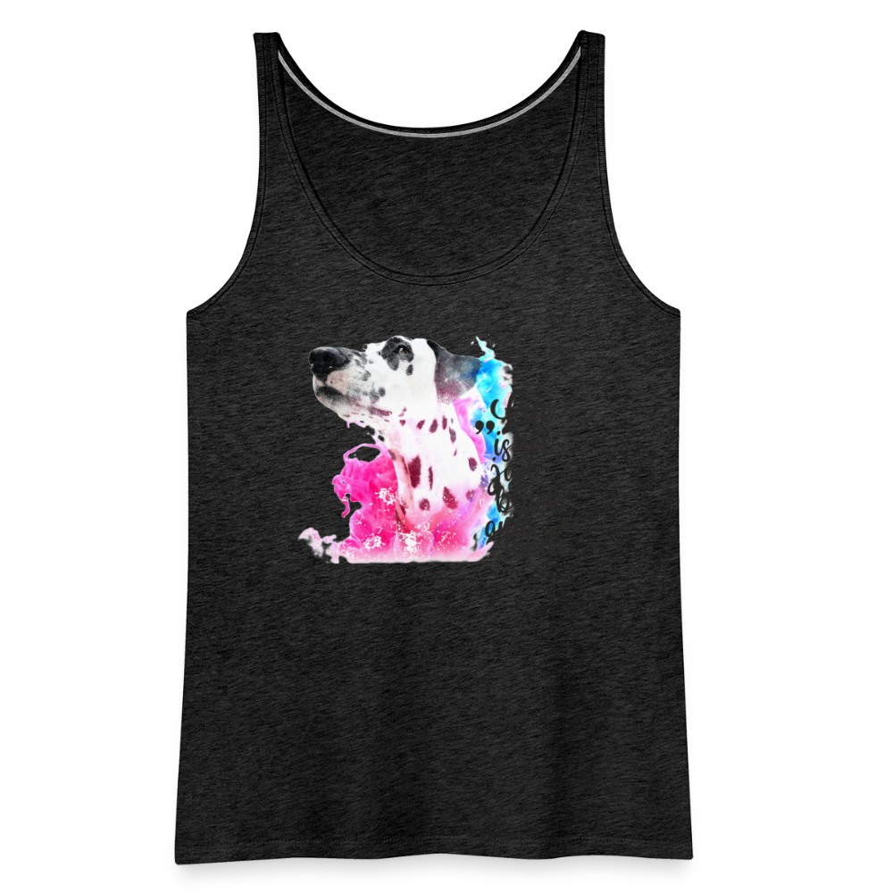 LiNBW. Frauen Tank-Top Dalmatiner Life is not just black and white - Anthrazit