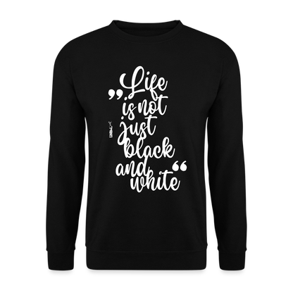 LiNBW. Männer Pullover Life is not just black and white - Schwarz